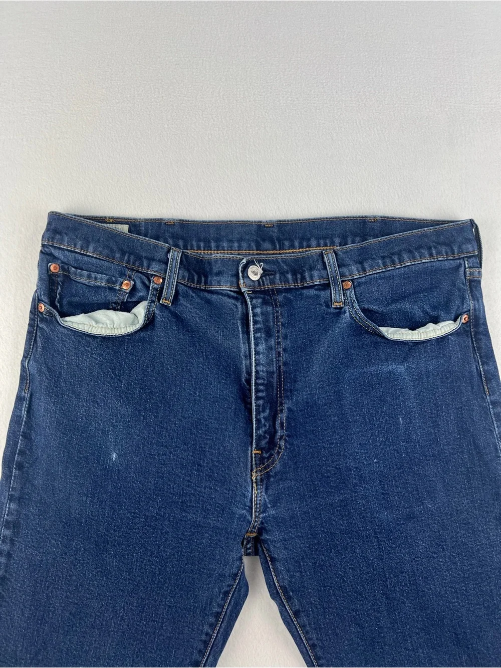 Levis 502 Mens Regular Tapered Fit Denim Jeans Dark Wash Size 40x30 Premium